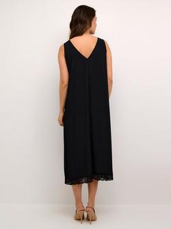 KAFFE Alma Lace Hem Slip Dress, Black - view 2, Black