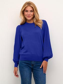 KAFFE Lone Bishop Sleeve Jumper, Clematis Blue, Clematis Blue