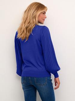 KAFFE Lone Bishop Sleeve Jumper, Clematis Blue - view 2, Clematis Blue