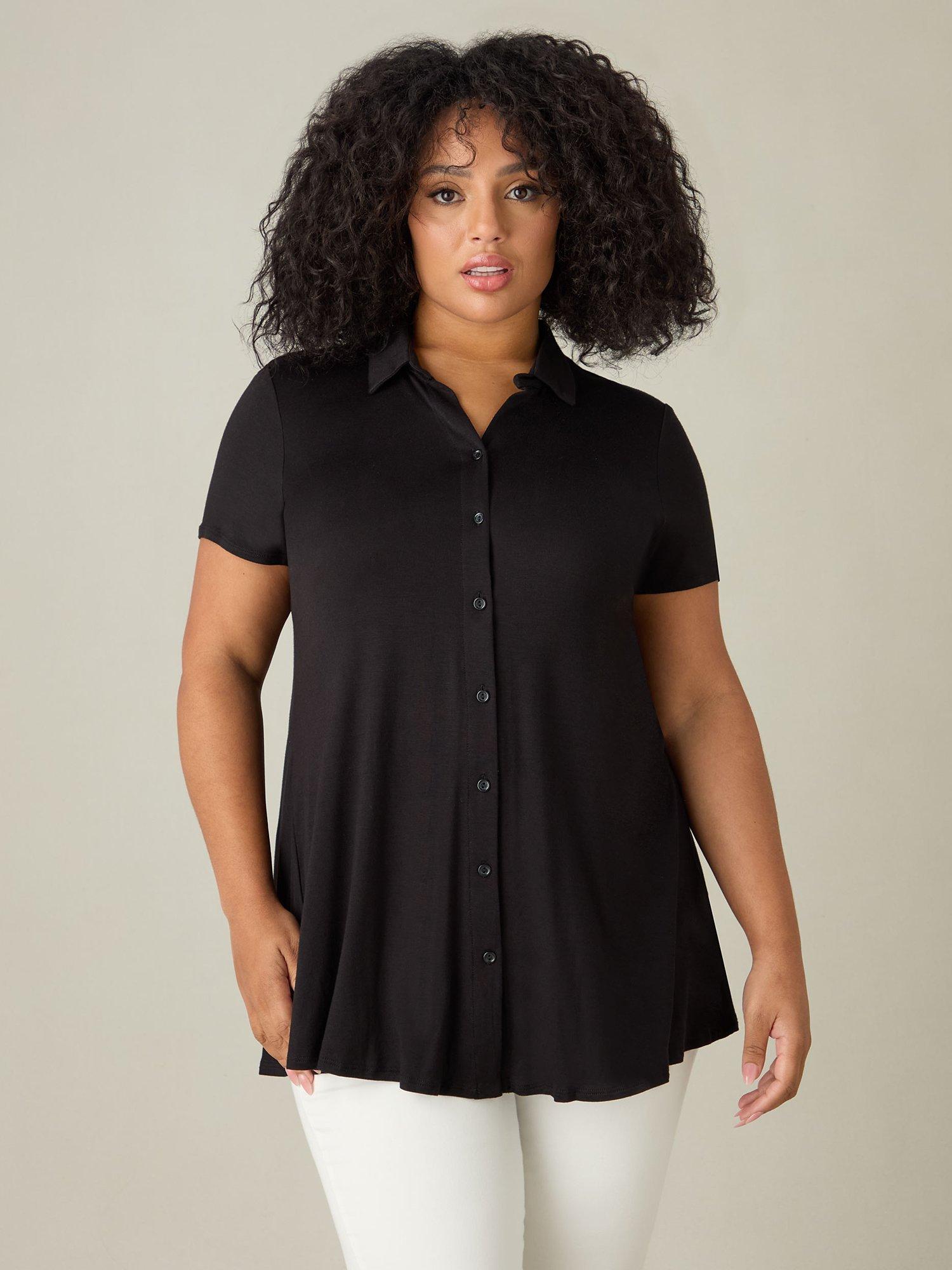 Live Unlimited Curve Jersey Relaxed Shirt, Black
