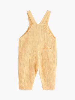 Lindex Baby Gauze Dungarees, Light Dusty Yellow - view 2, Light Dusty Yellow