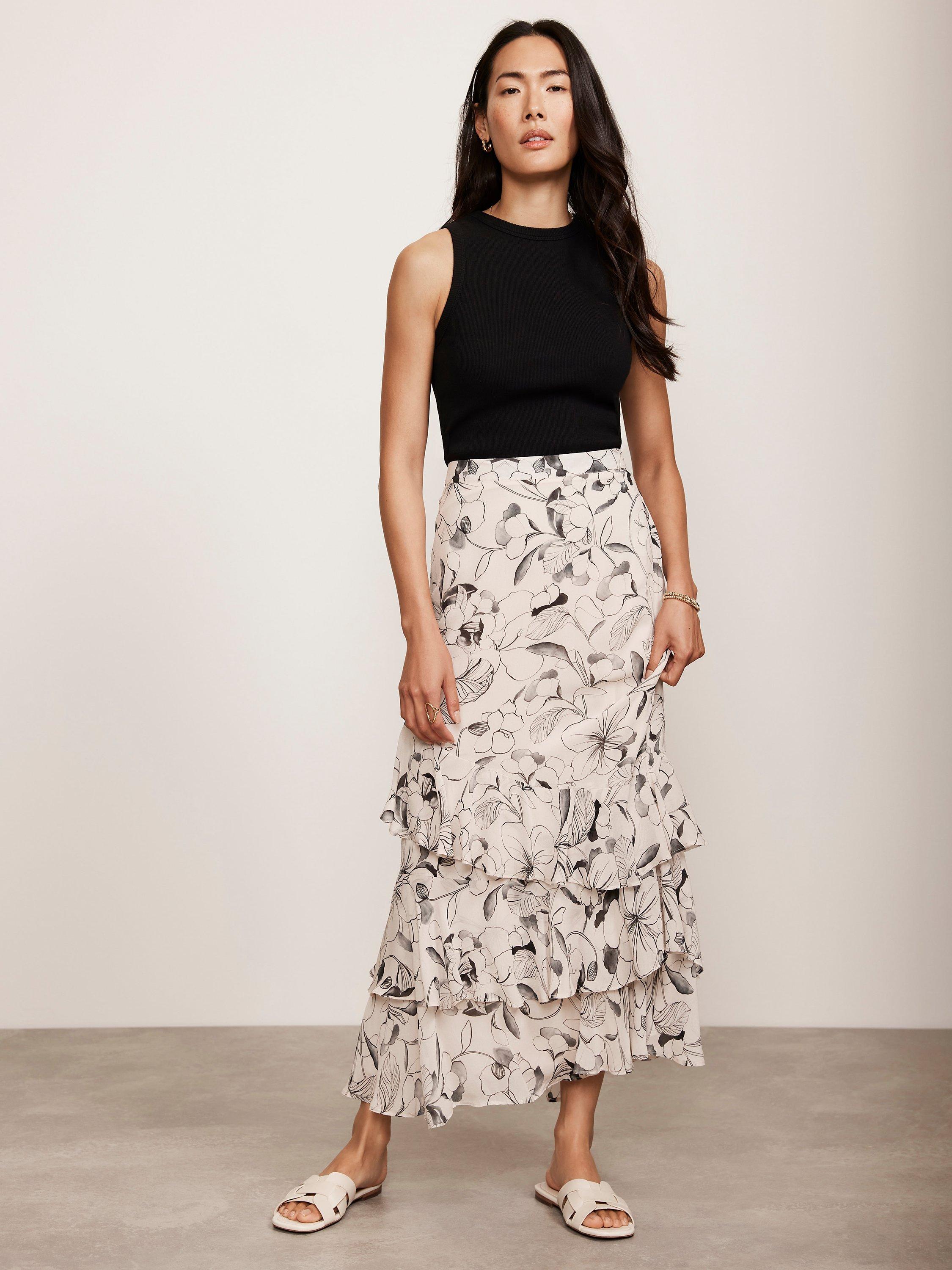 Mint floral maxi skirt hotsell