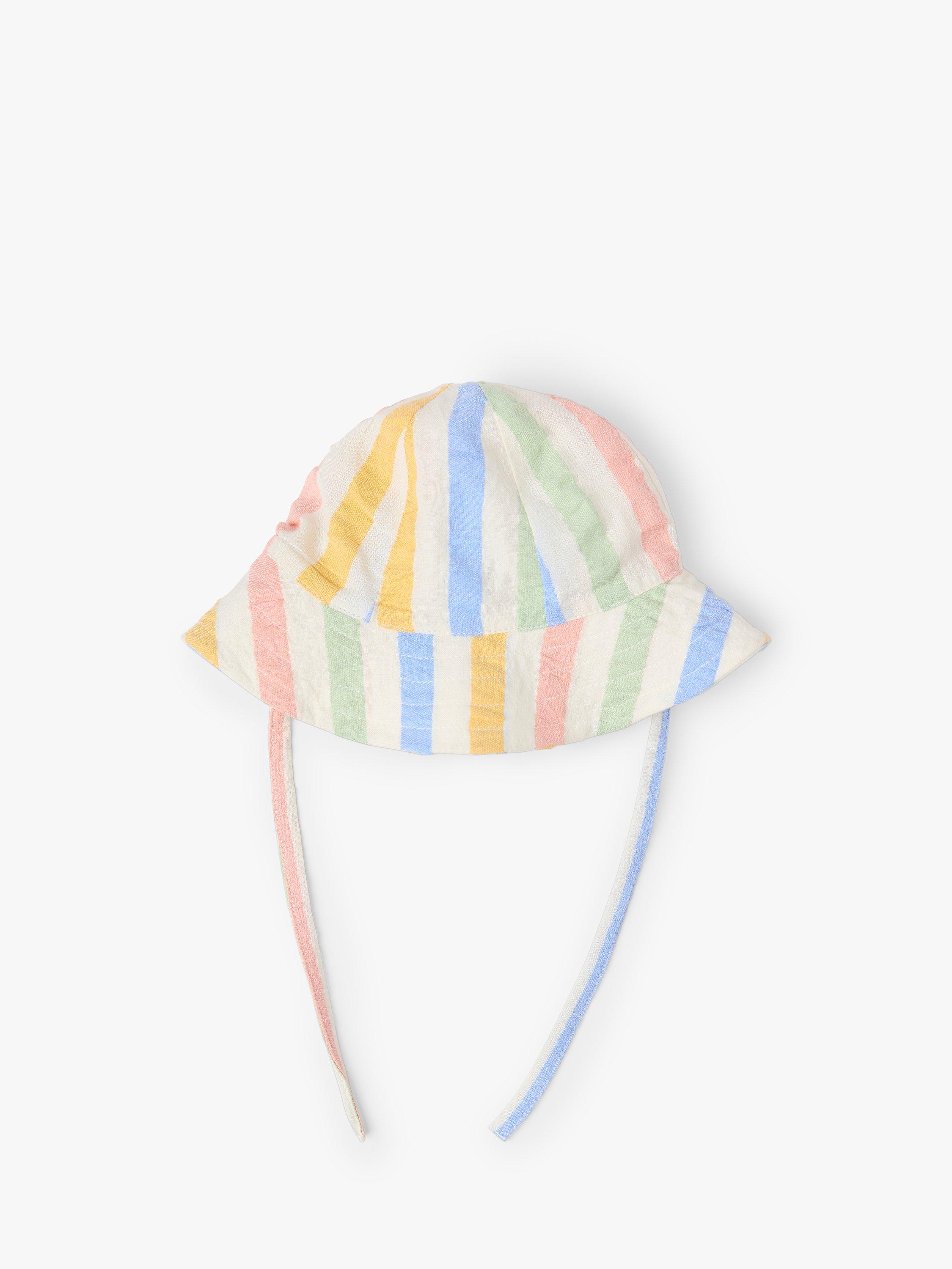 Lindex Baby Organic Cotton Striped Sun Hat Light Dusty Yellow