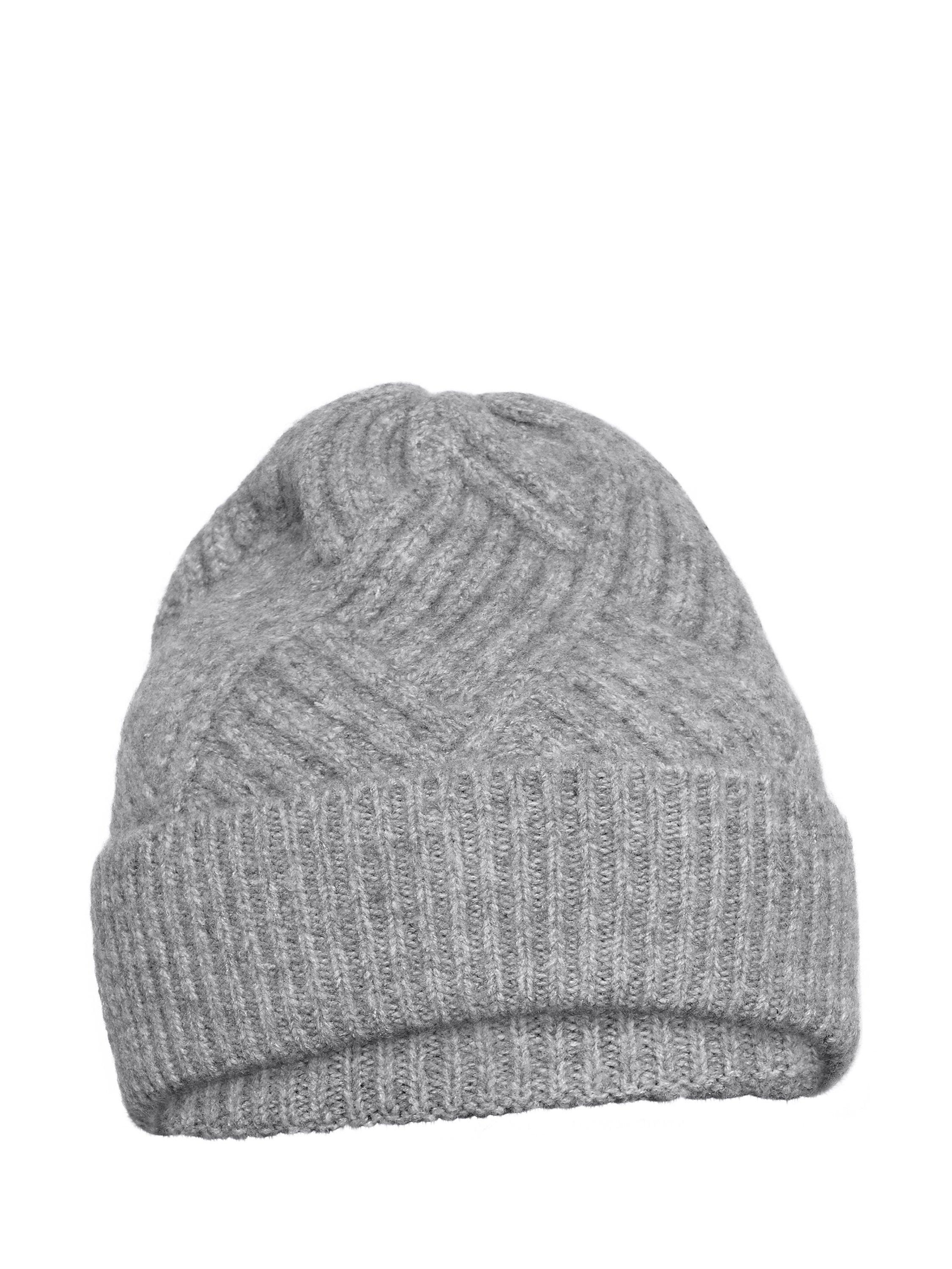 Product image 2 of 2, which shows KAFFE Getty Beanie, Grey Melange, One Size