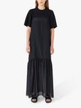 Lovechild 1979 Mya Cotton Tiered Maxi Dress, Black