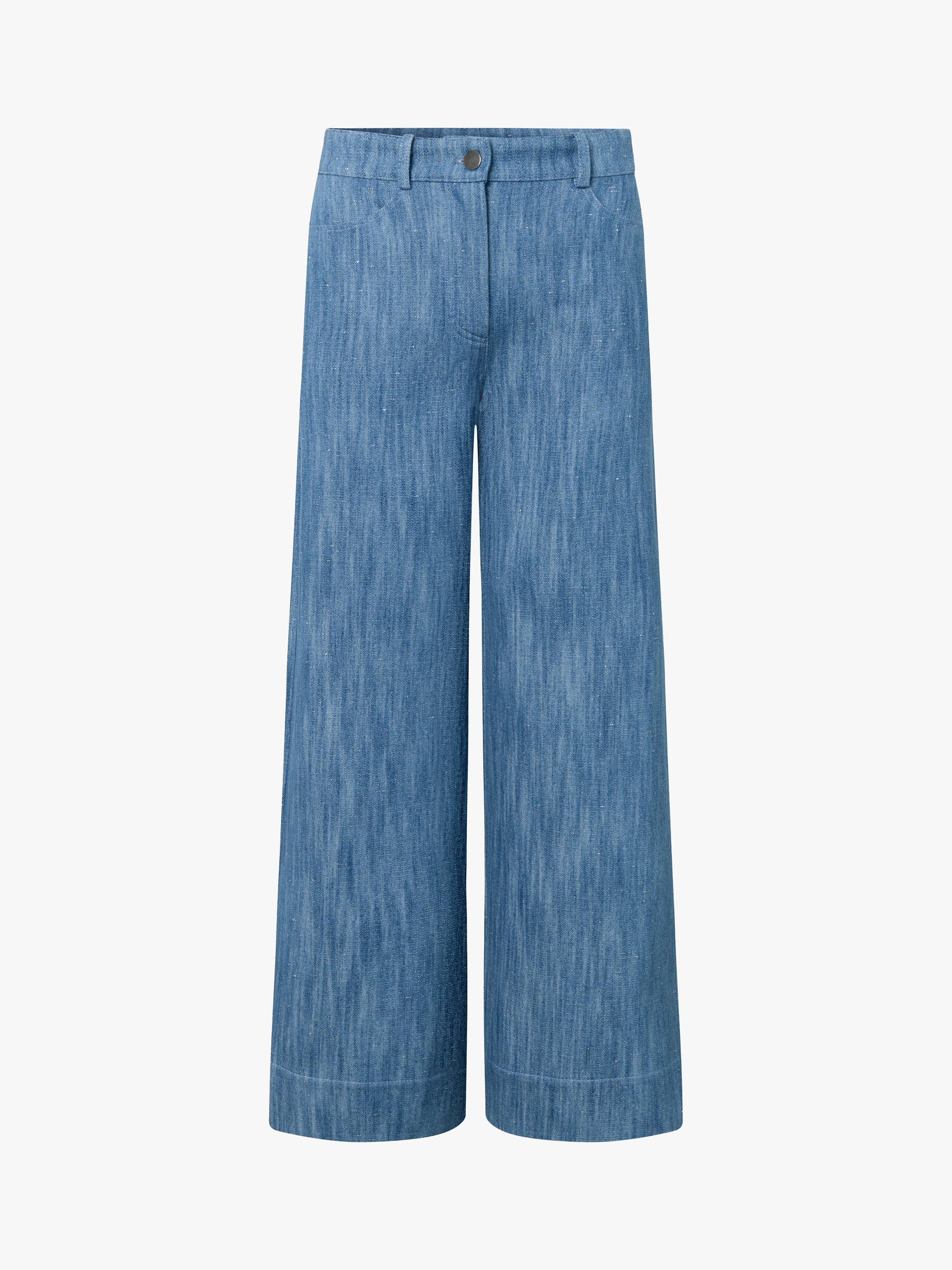 Product image 3 of 6, which shows Lovechild 1979 Harvey Wide Leg Trousers, Blue, 14