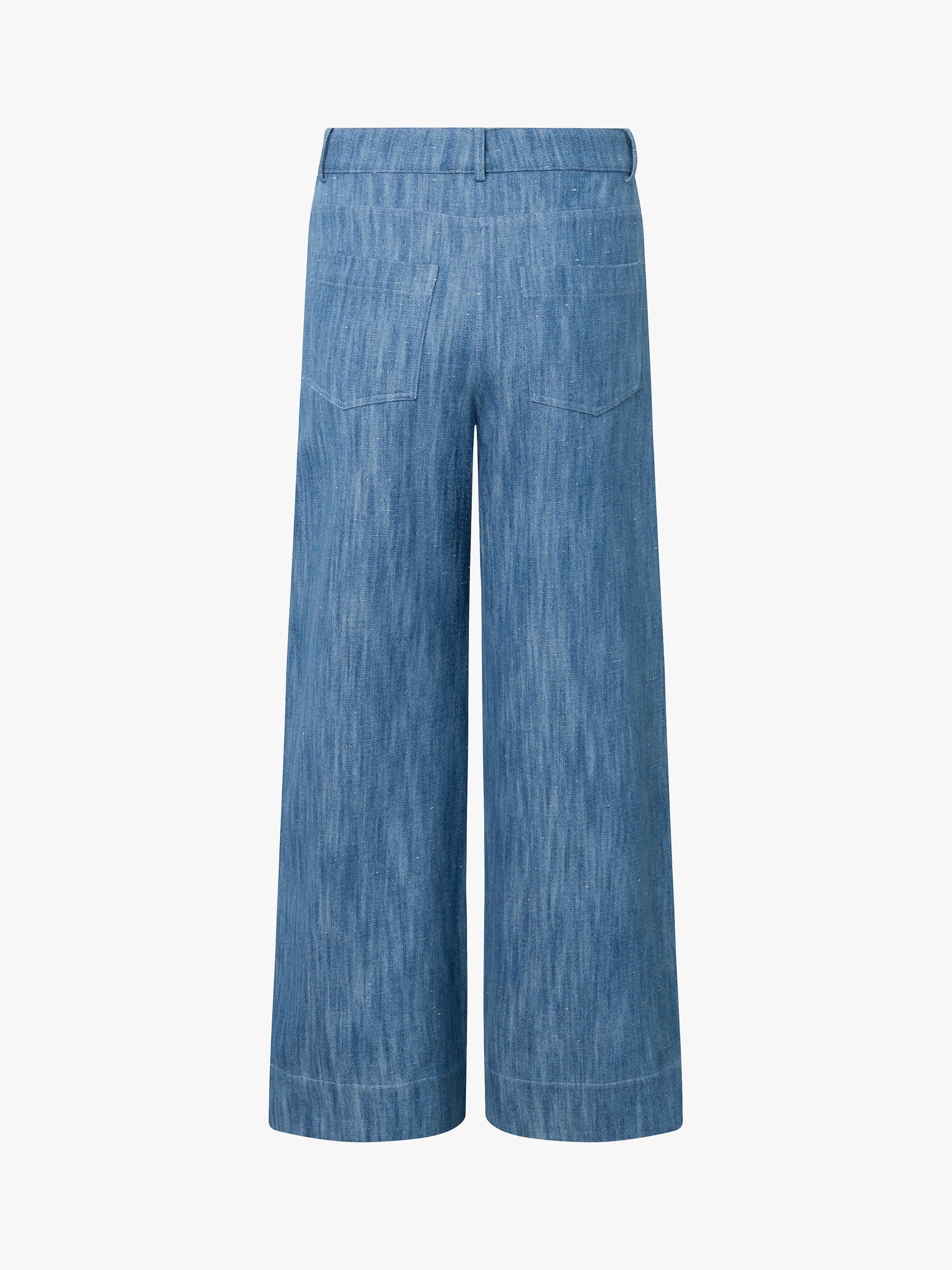 Product image 4 of 6, which shows Lovechild 1979 Harvey Wide Leg Trousers, Blue, 14