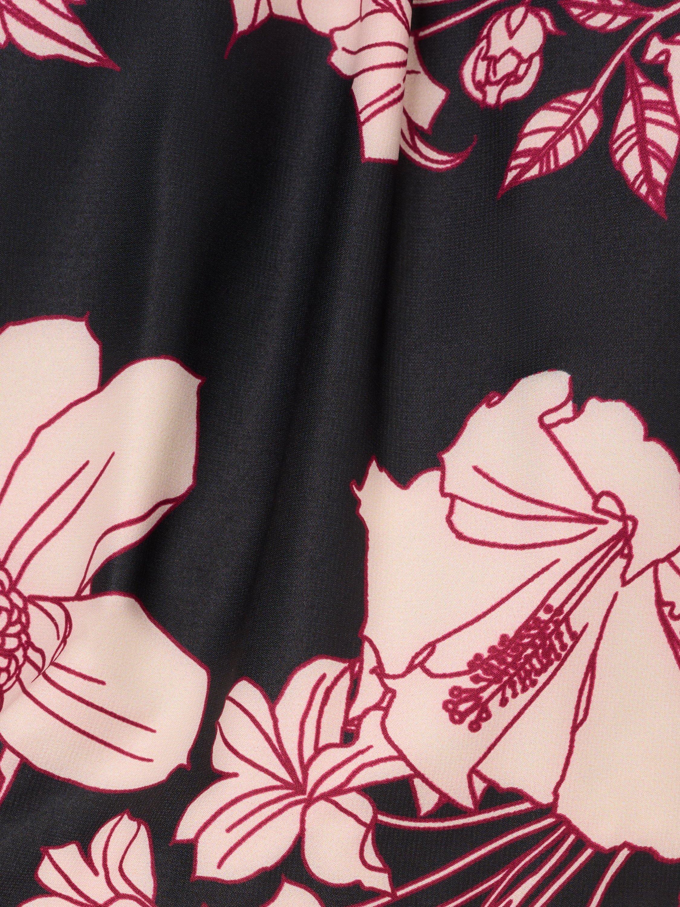 Product image 7 of 7, which shows Adrianna Papell Floral Halterneck Dress, Black/Multi, 12