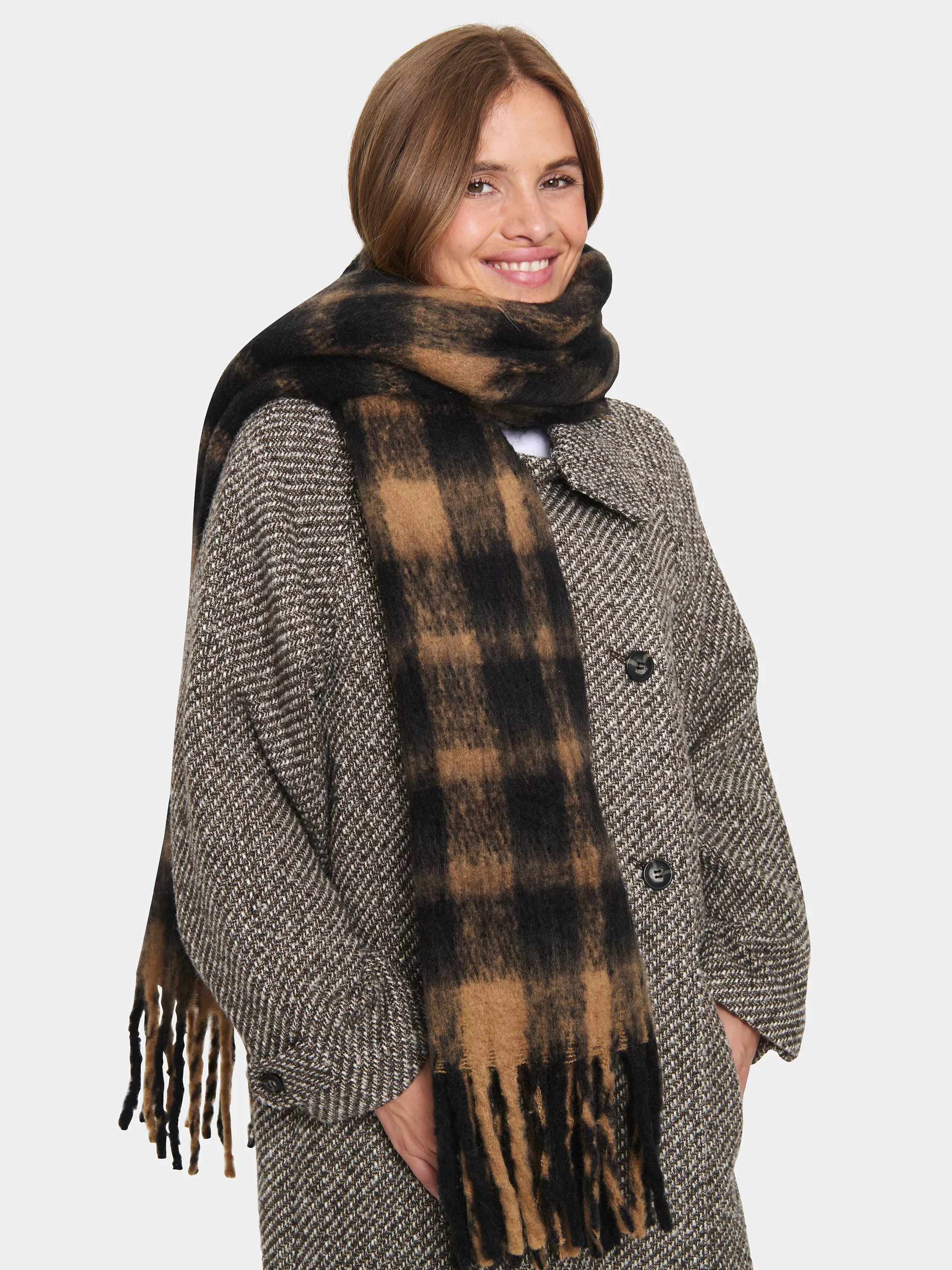 Ombré Plaid Toggle Wrap from Accessory Street 2024