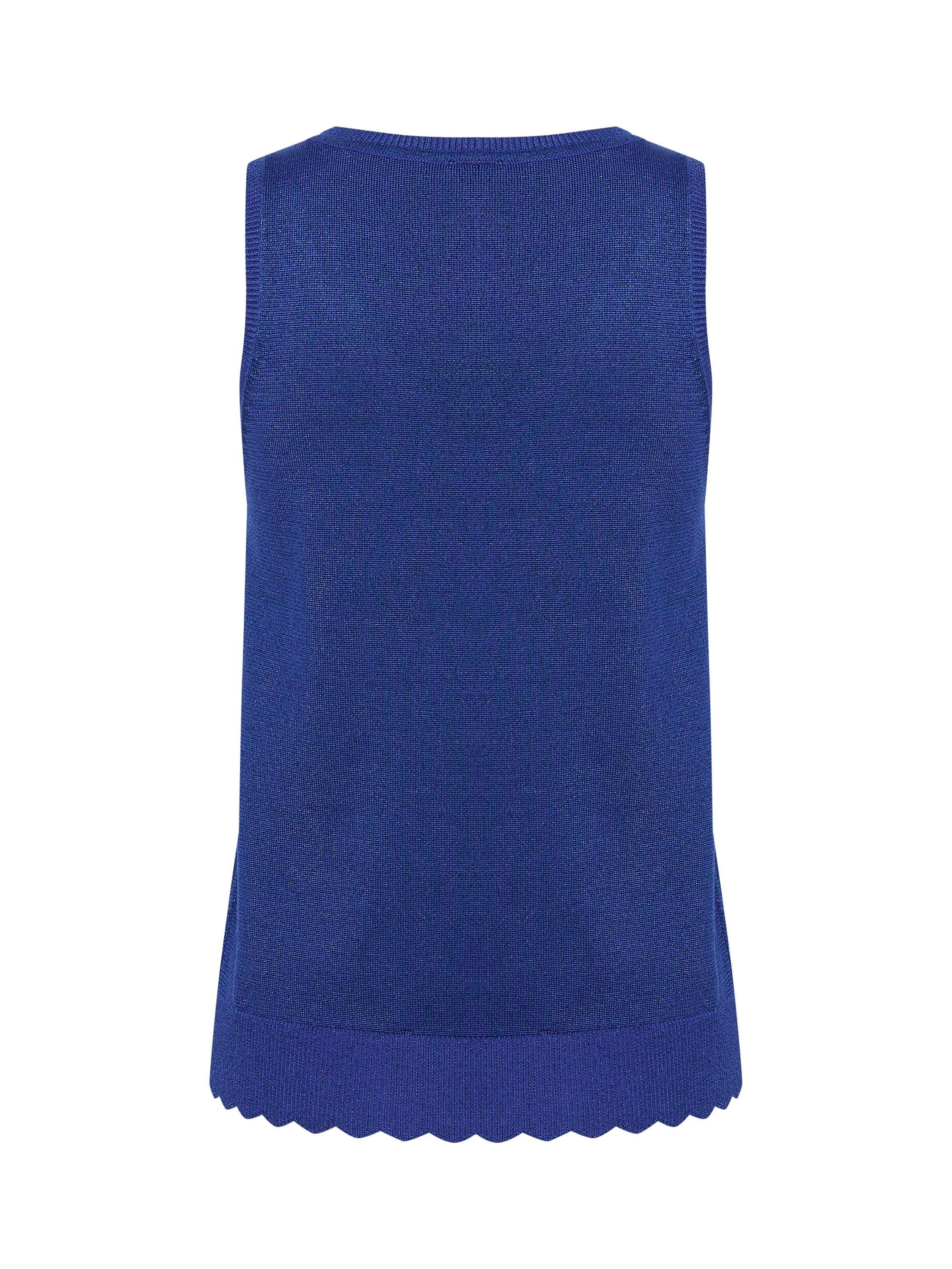 Product image 5 of 5, which shows Saint Tropez Mila Shimmer Knit Top, Surf Blue, S