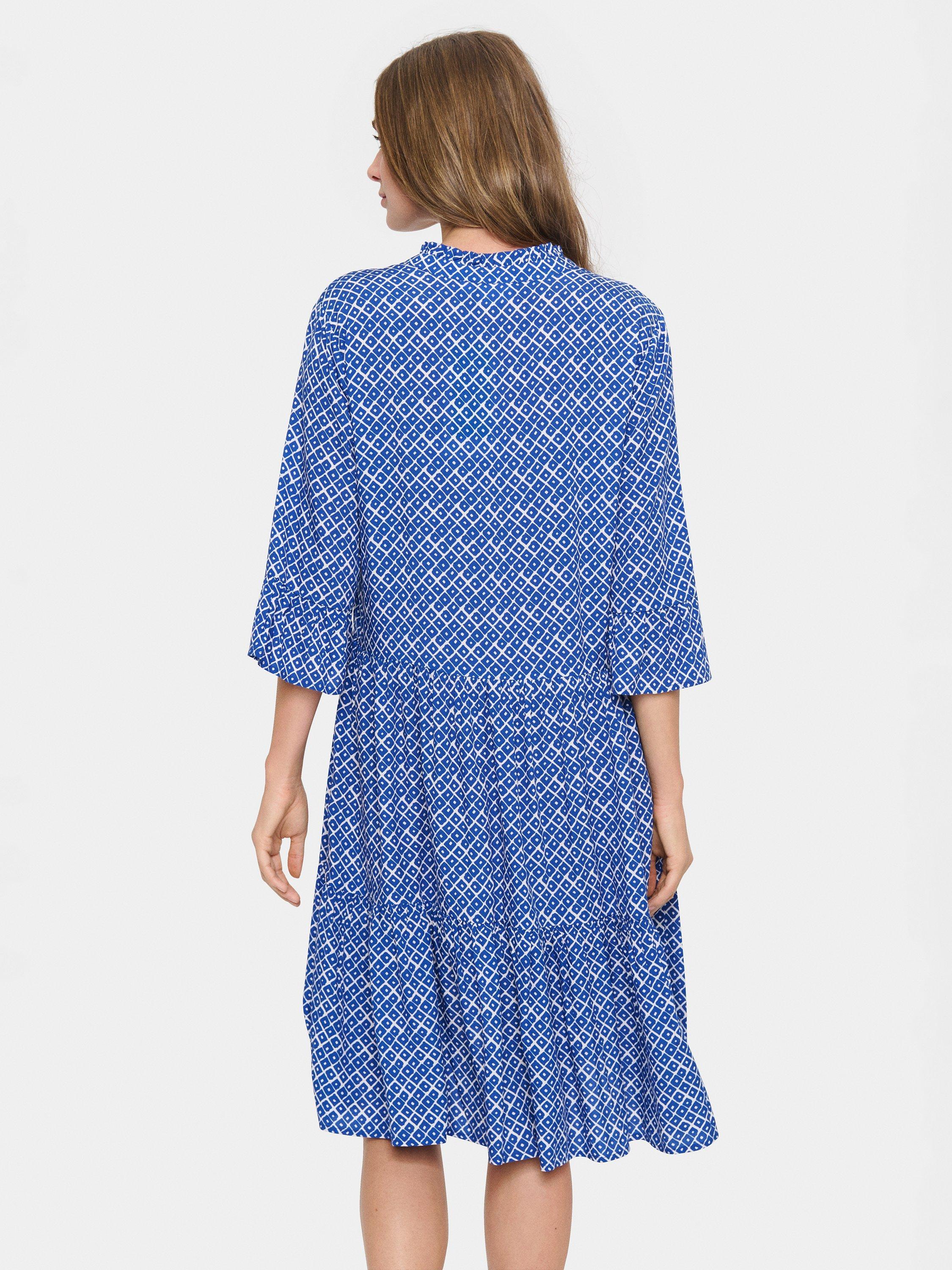 Product image 2 of 5, which shows Saint Tropez Eda Dress, Blue/White, M
