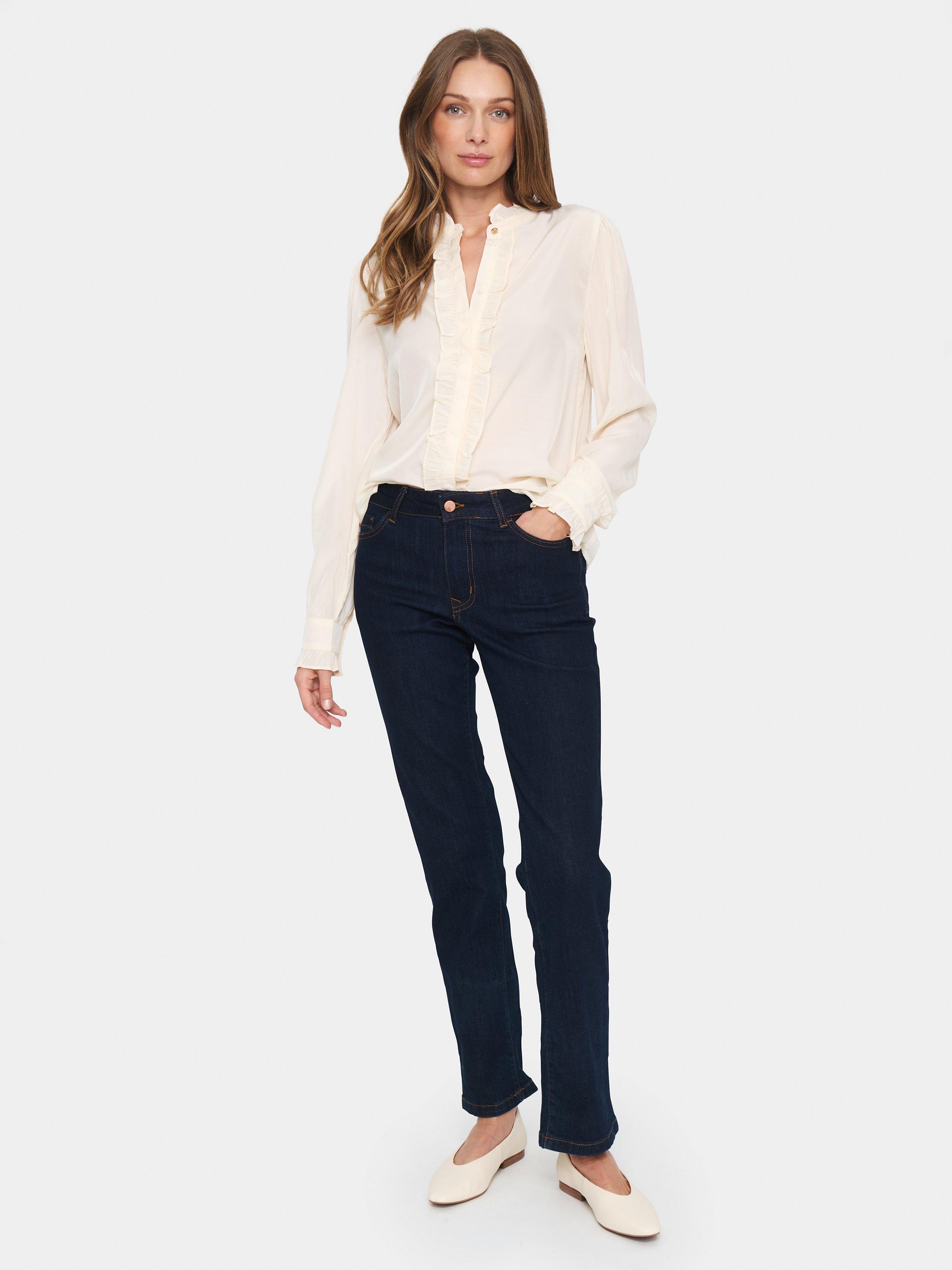 Product image 3 of 6, which shows Saint Tropez Felina Shirt, Pearled Ivory, XS
