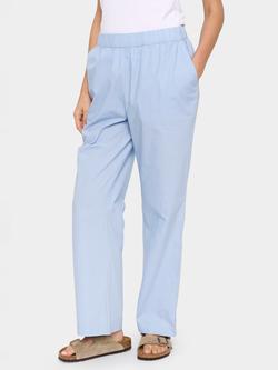Saint Tropez Findre Cotton Trousers, Light Blue