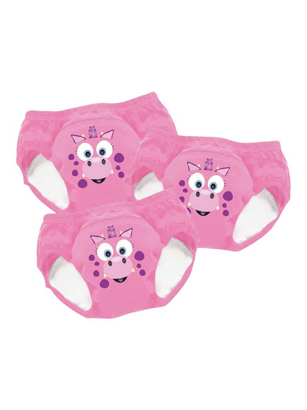 My Carry Potty Kids' Dragon Potty Training Pants, Pack of 3, Pink, Pink