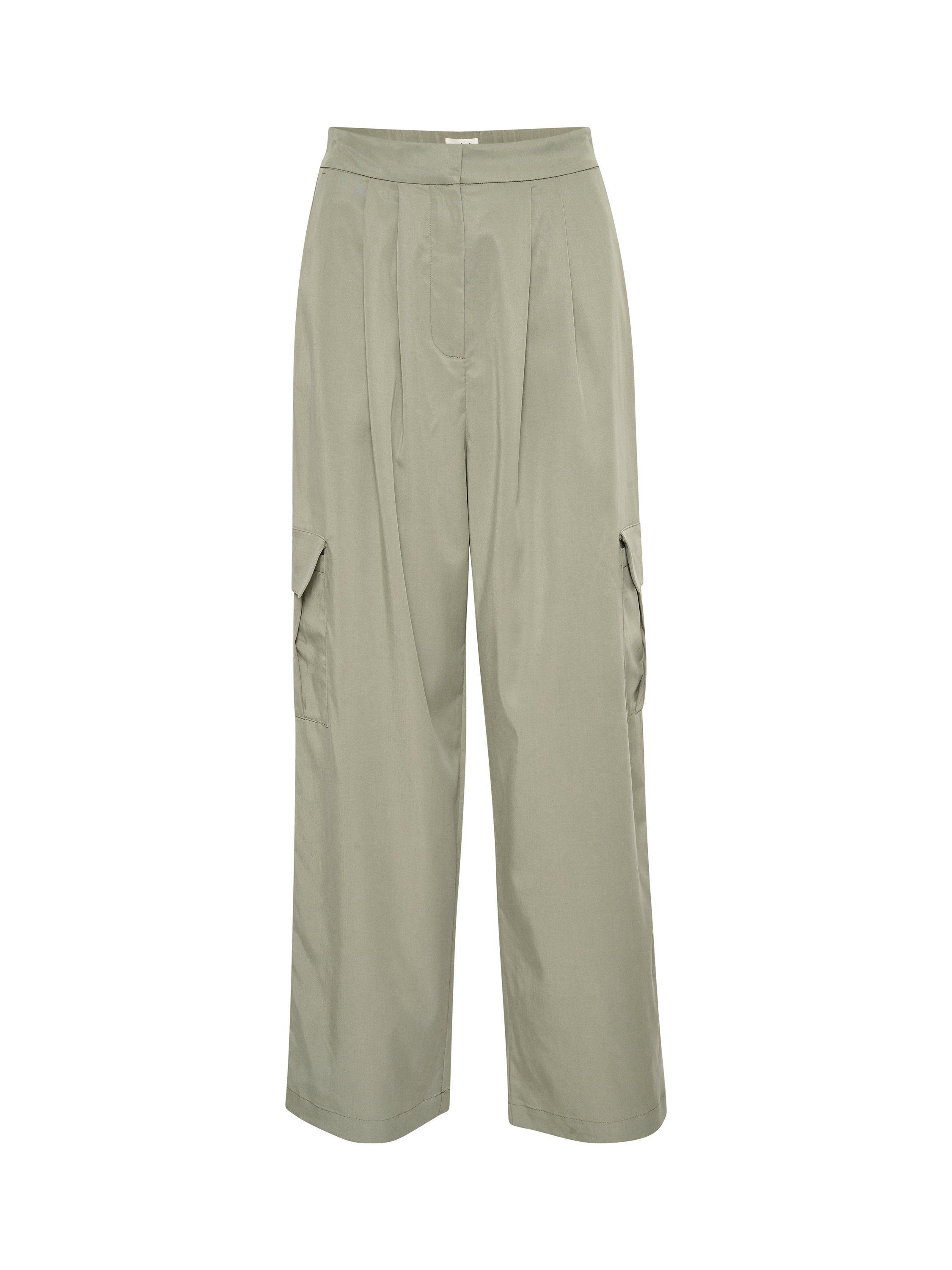 Product image 4 of 5, which shows Soaked In Luxury Kellie Cargo Trousers, Grey, XS