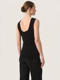 Soaked In Luxury Indianna Knit Tank Top, Black