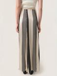 Soaked In Luxury Sendai Stripe Maxi Skirt, Black/Cream