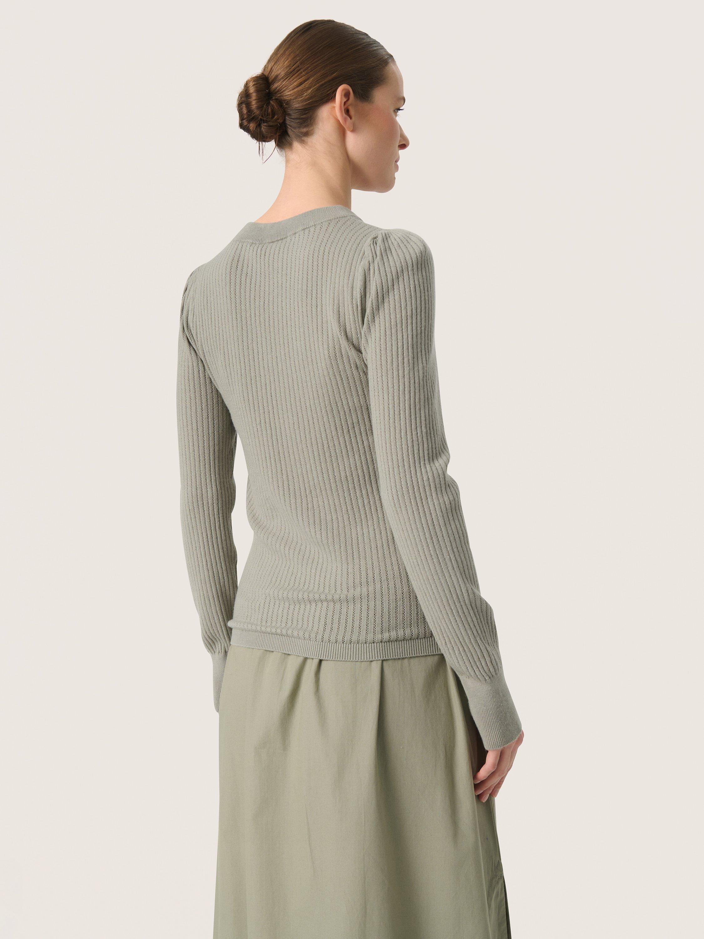 Soaked In Luxury Spina Ribbed Jumper, Grey, XS