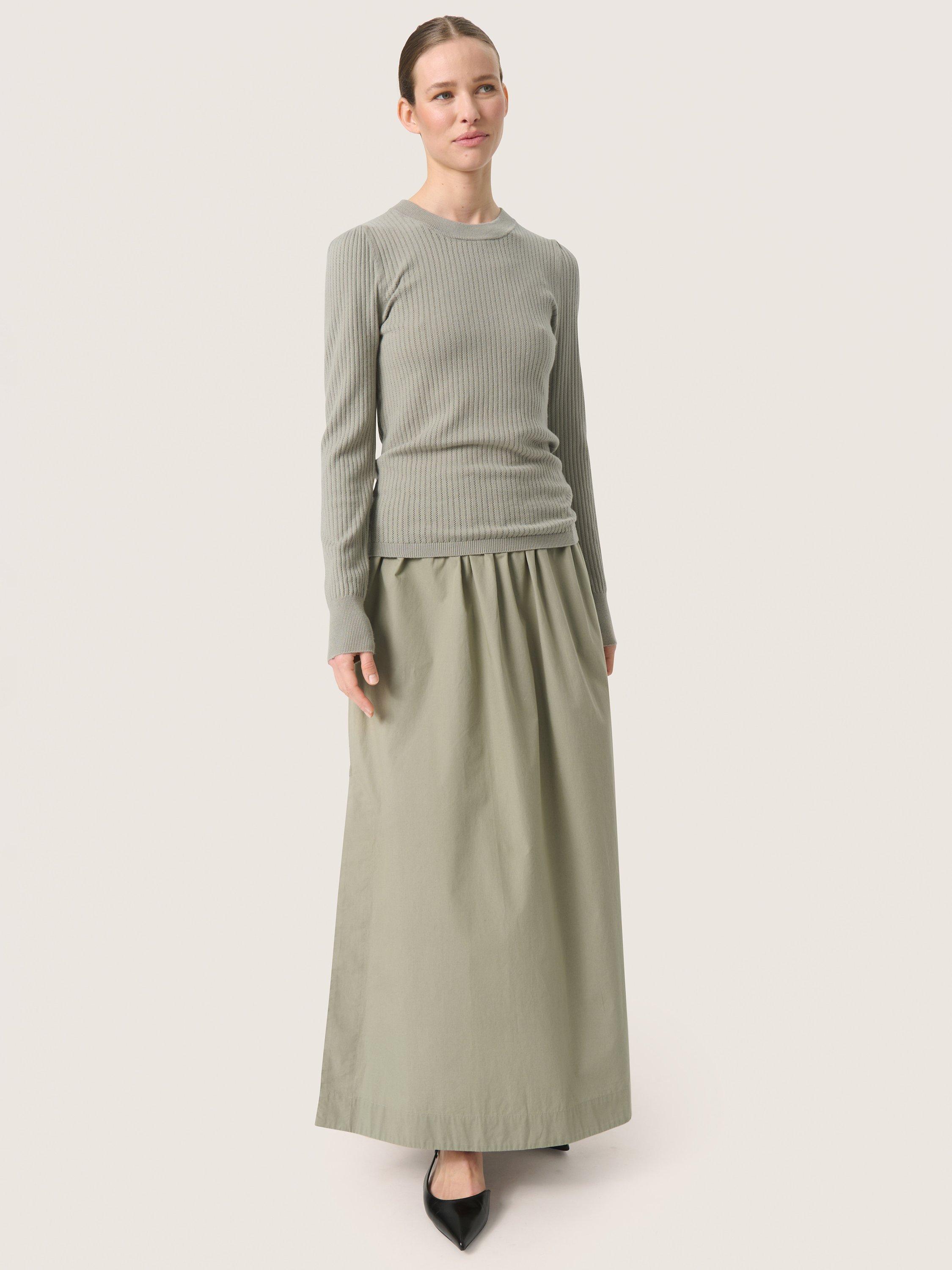 Soaked In Luxury Spina Ribbed Jumper, Grey, XS
