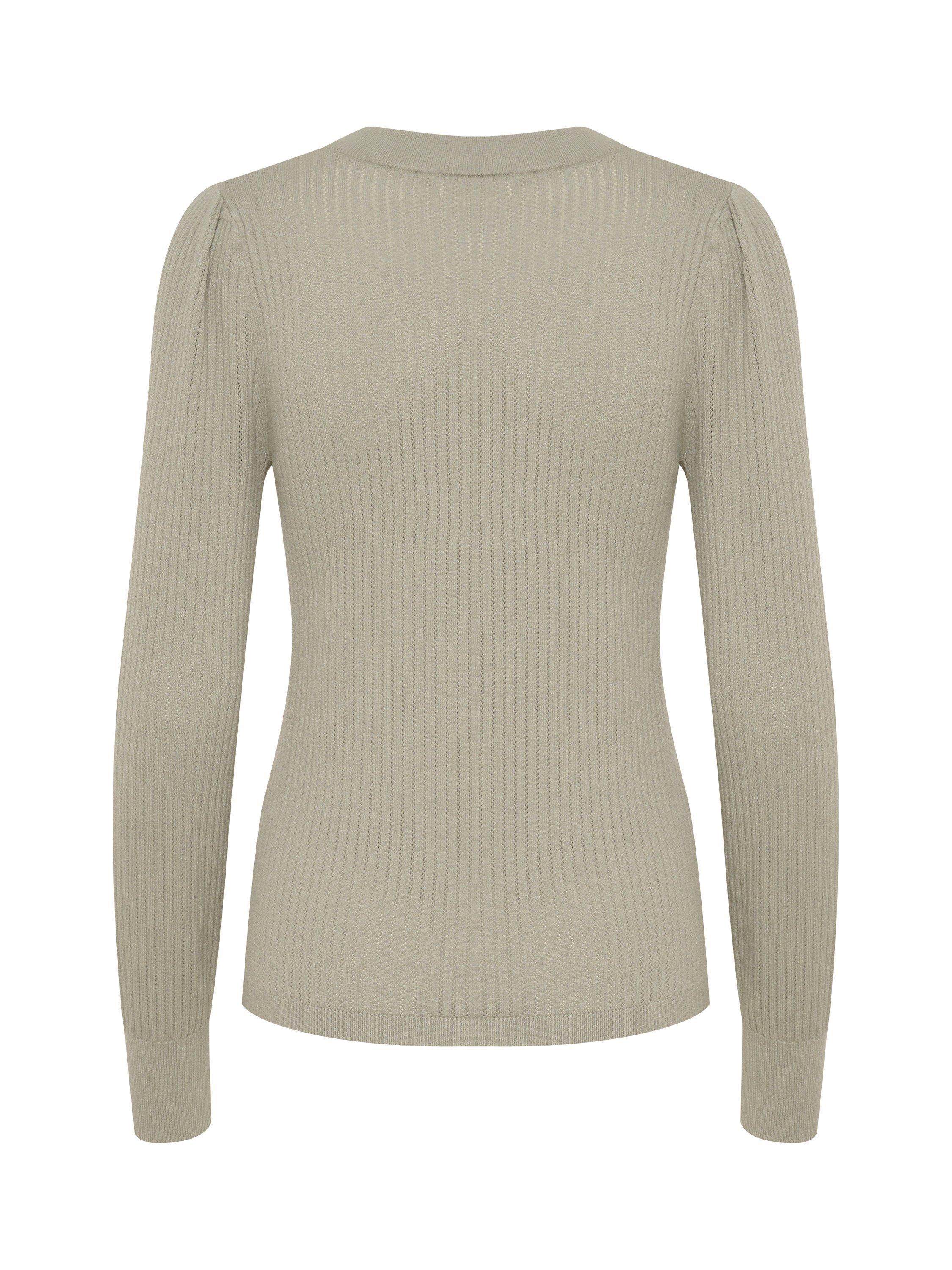 Soaked In Luxury Spina Ribbed Jumper, Grey, XS