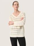 Soaked In Luxury Skylah Knit Jumper, Whisper White