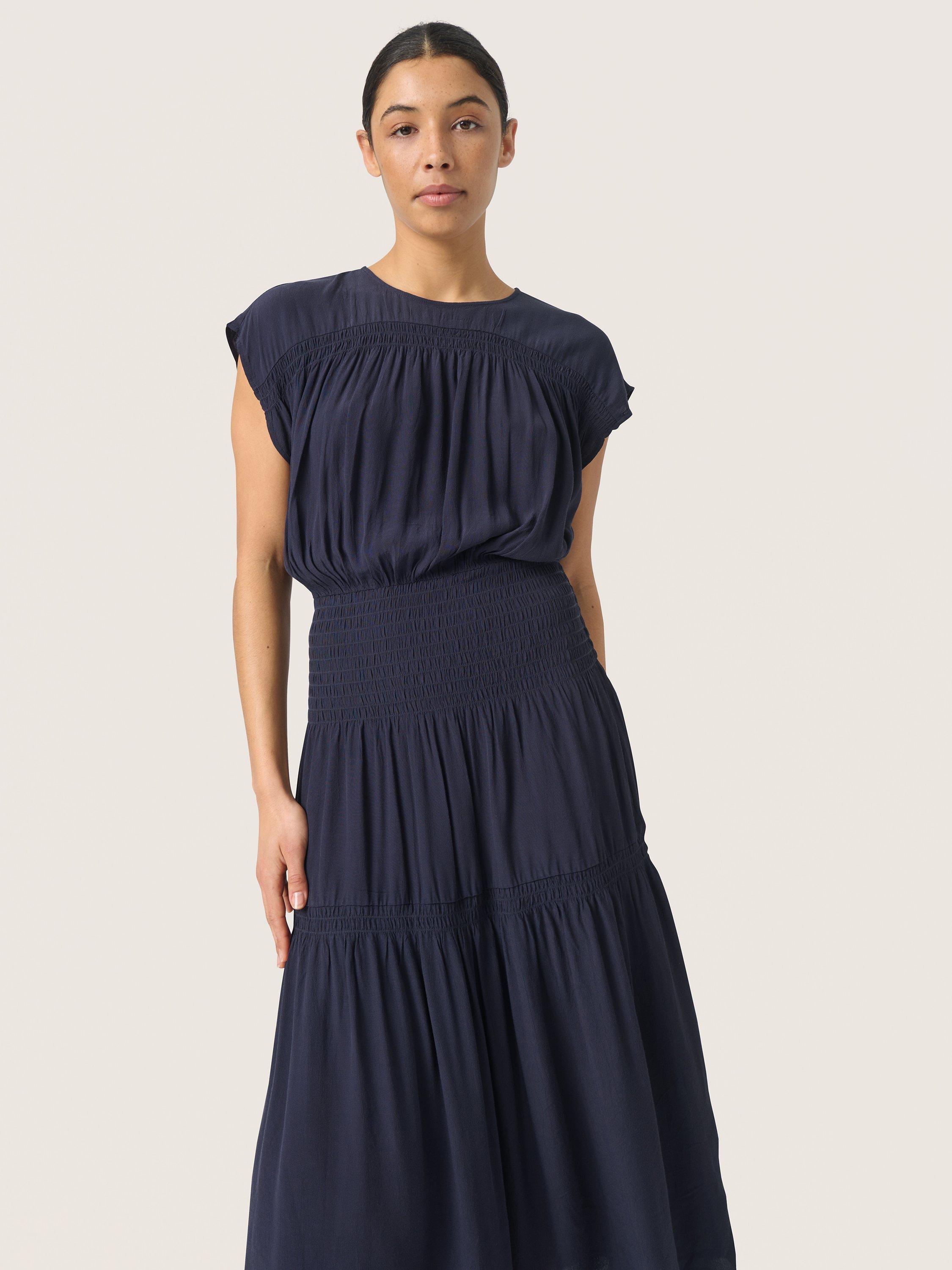 Product image 3 of 5, which shows Soaked In Luxury Layna Maxi Dress, Navy, M