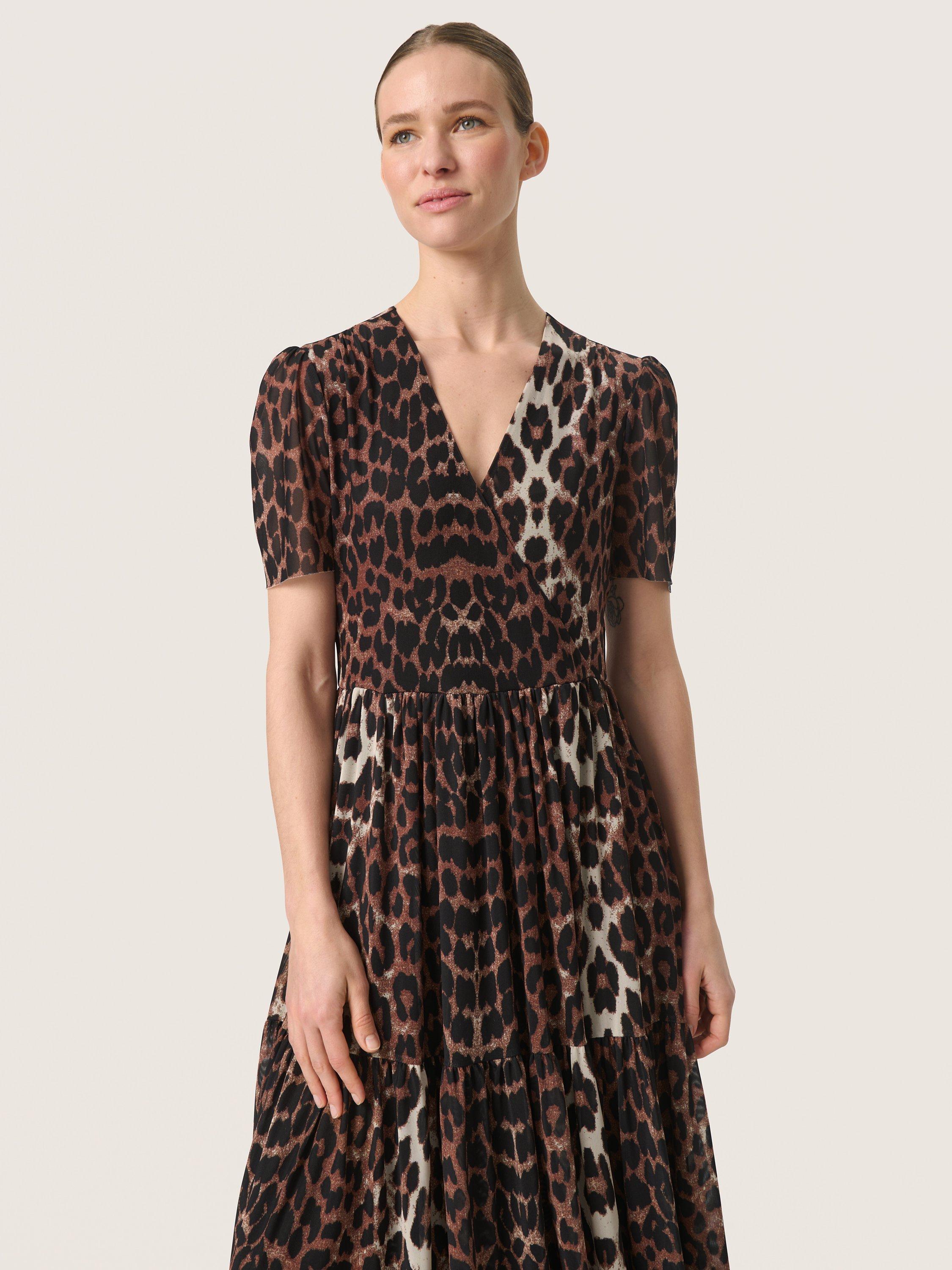 Soaked In Luxury Aldora Leopard Print Dress Brown Multi