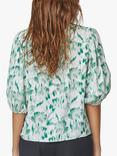 Sisters Point Ventia Abstract Floral Top, Green/White