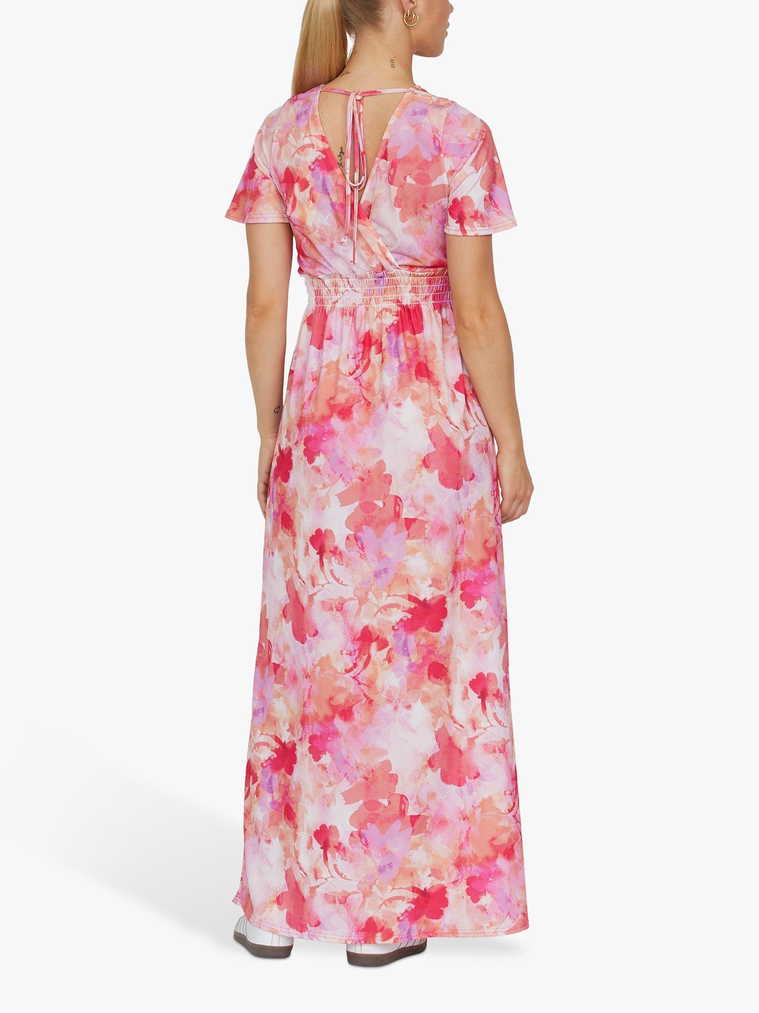 Product image 2 of 4, which shows Sisters Point Giji V-Neck Maxi Dress, Pink/Multi, XS