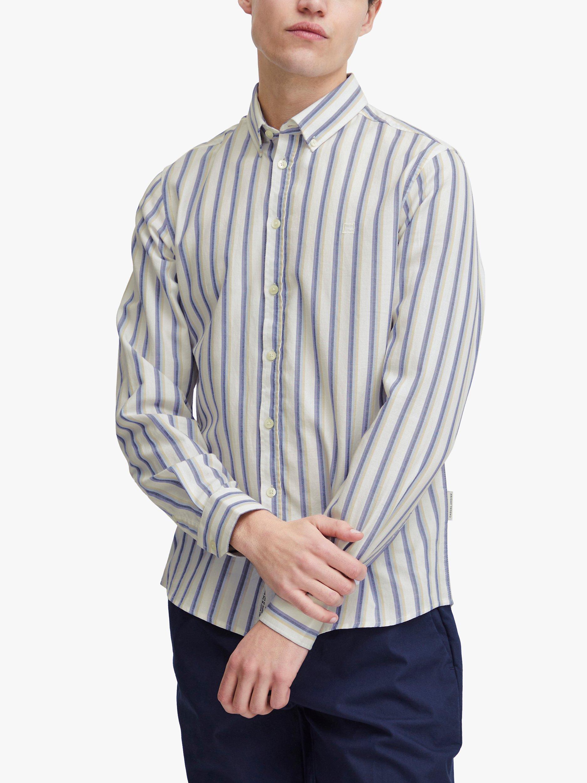 Product image 1 of 6, which shows Casual Friday Anton Stripe Shirt, Heron, L