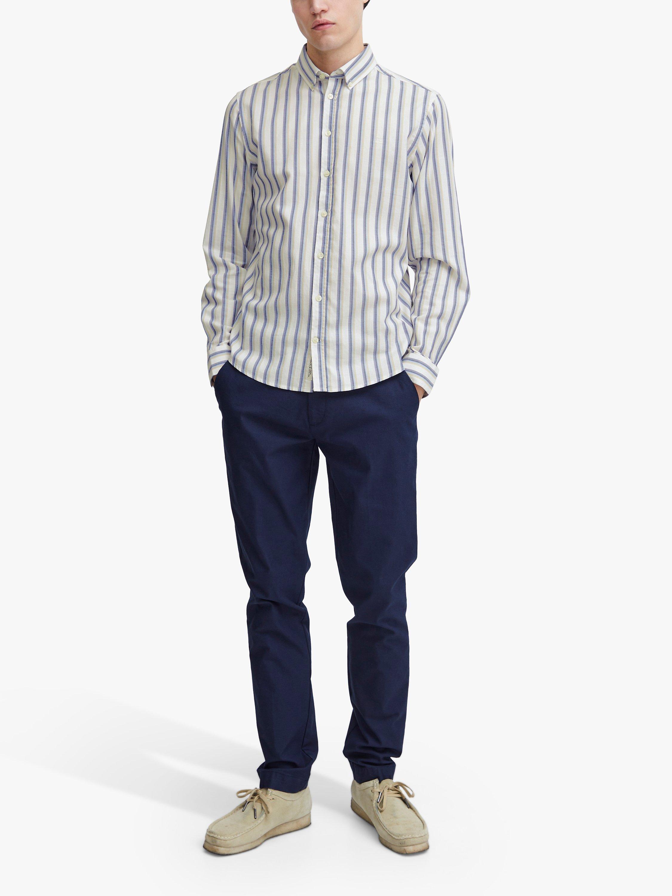 Product image 3 of 6, which shows Casual Friday Anton Stripe Shirt, Heron, L
