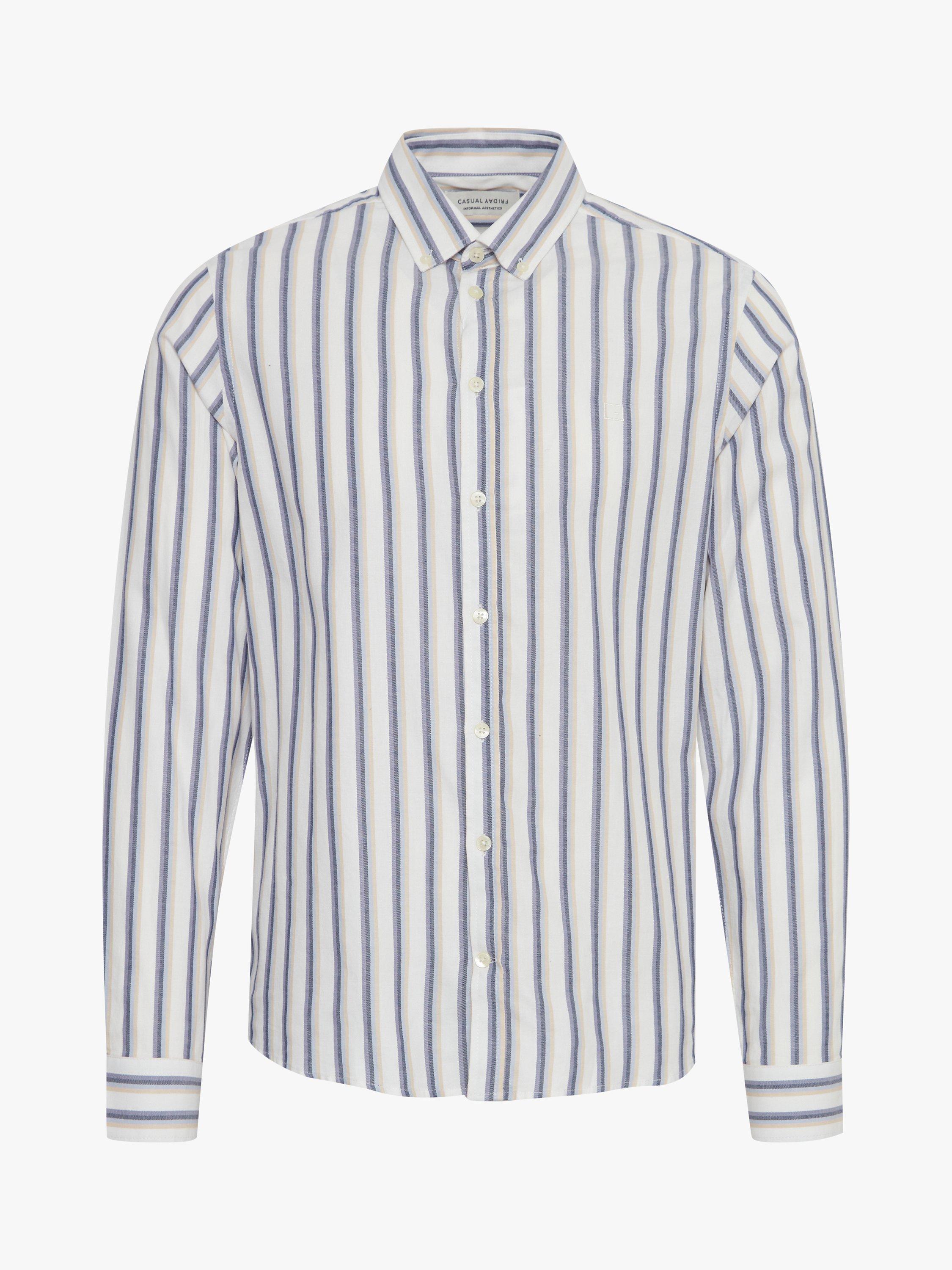 Product image 4 of 6, which shows Casual Friday Anton Stripe Shirt, Heron, L