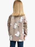 Lindex Kids' Organic Cotton Printed Long Sleeve Top, Dusty Beige