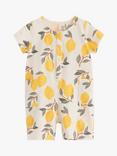 Lindex Baby Organic Cotton Printed Romper, Light Beige