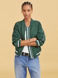 Baukjen Gretchen Bomber Jacket, Green/White