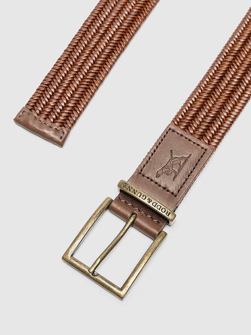 Product image 2 of 3, which shows Rodd & Gunn Stirling Leather Stretch Belt, Cognac, S