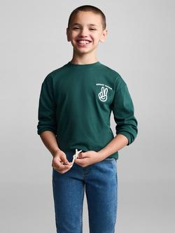 Mango Kids' Comfy Elasticated Drawstring Waist Jeans, Open Blue, Open Blue