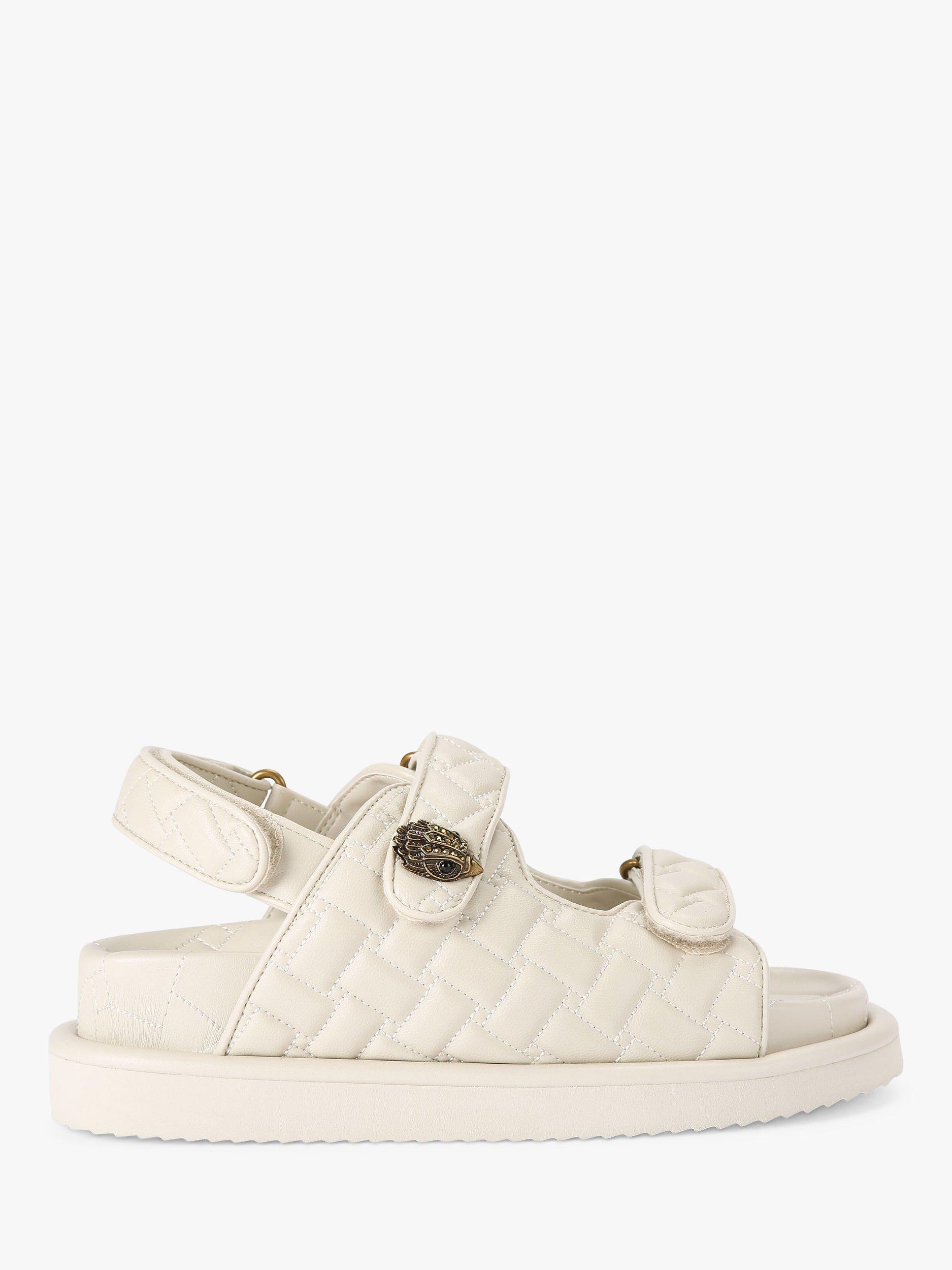 Product image 1 of 6, which shows Kurt Geiger London Orson Quilted Sandals, Putty, 3