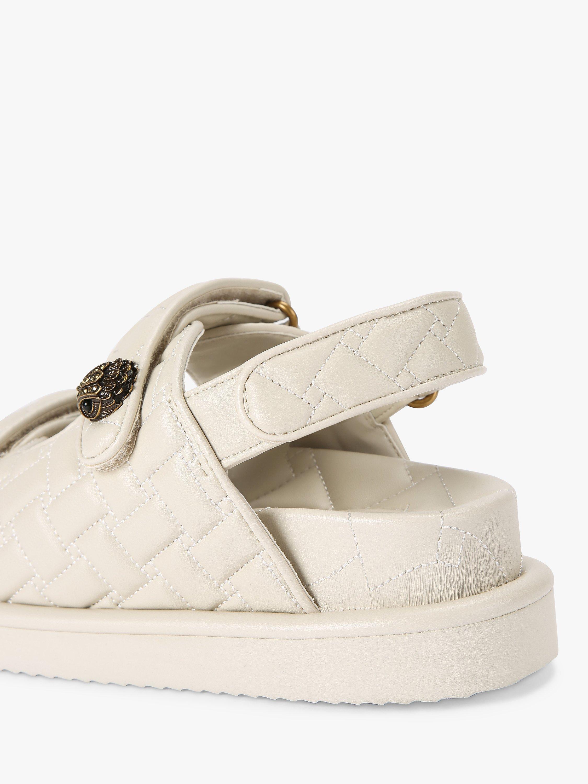 Product image 4 of 6, which shows Kurt Geiger London Orson Quilted Sandals, Putty, 3