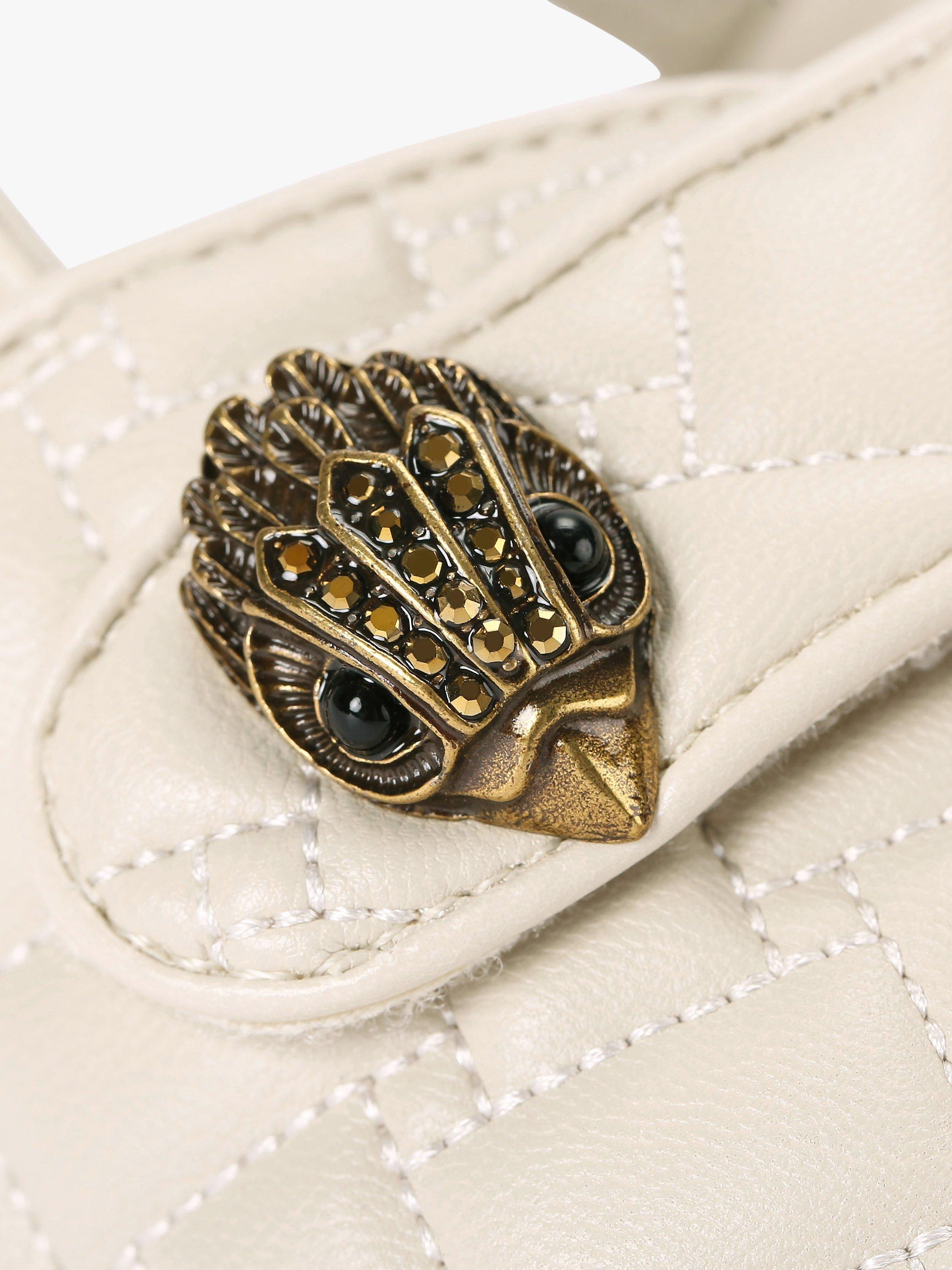 Product image 6 of 6, which shows Kurt Geiger London Orson Quilted Sandals, Putty, 3