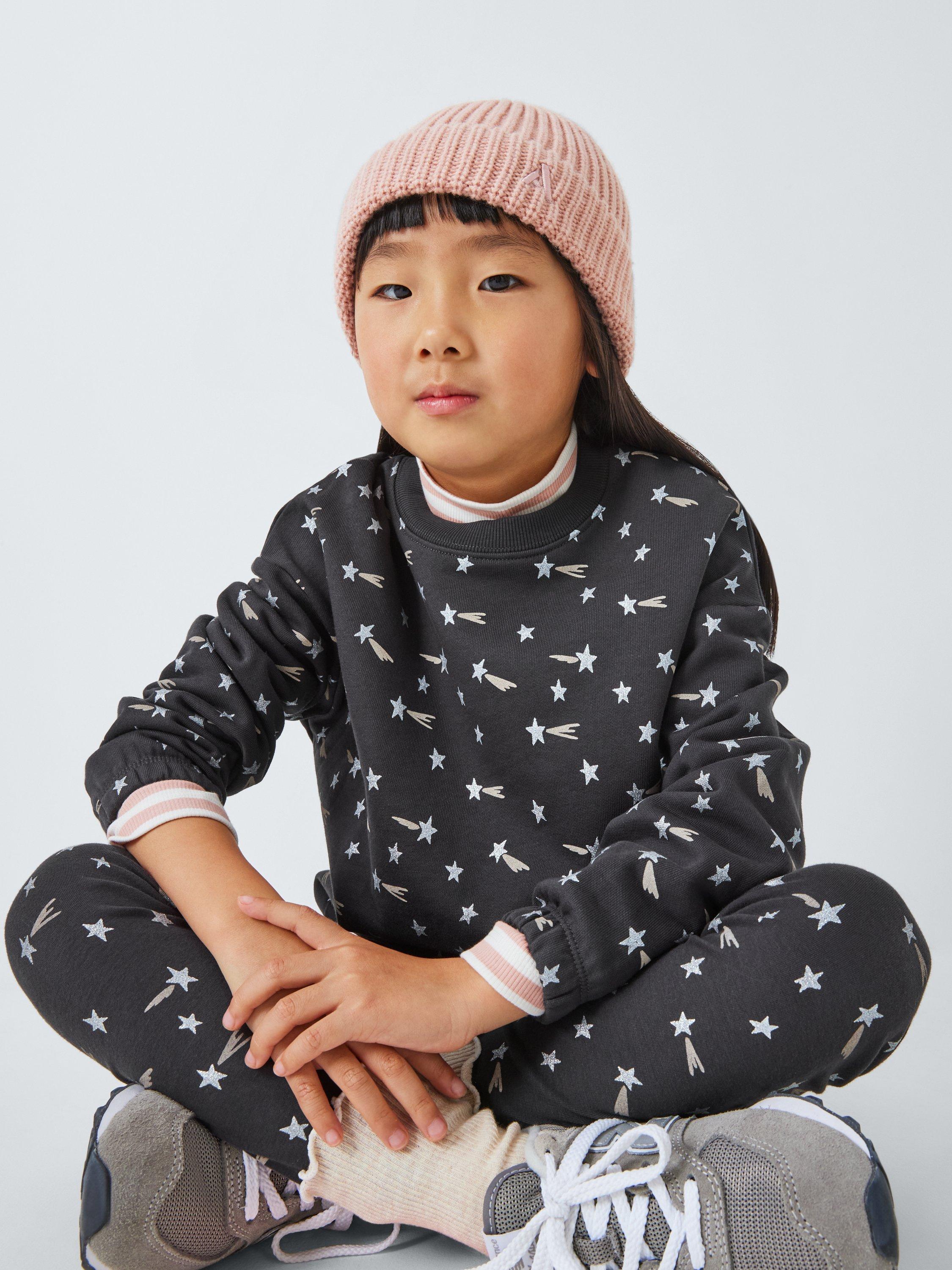 Product image 5 of 7, which shows John Lewis ANYDAY Kids' Shooting Star Sweatshirt, Charcoal, 3 years