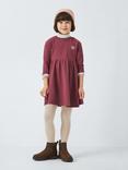 John Lewis ANYDAY Kids' Star Rib Dress, Maroon