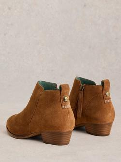 White Stuff Willow Suede Ankle Boots, Mid Tan - view 2, Mid Tan