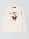 Weekend MaxMara Bear Long Sleeve Top, Milk