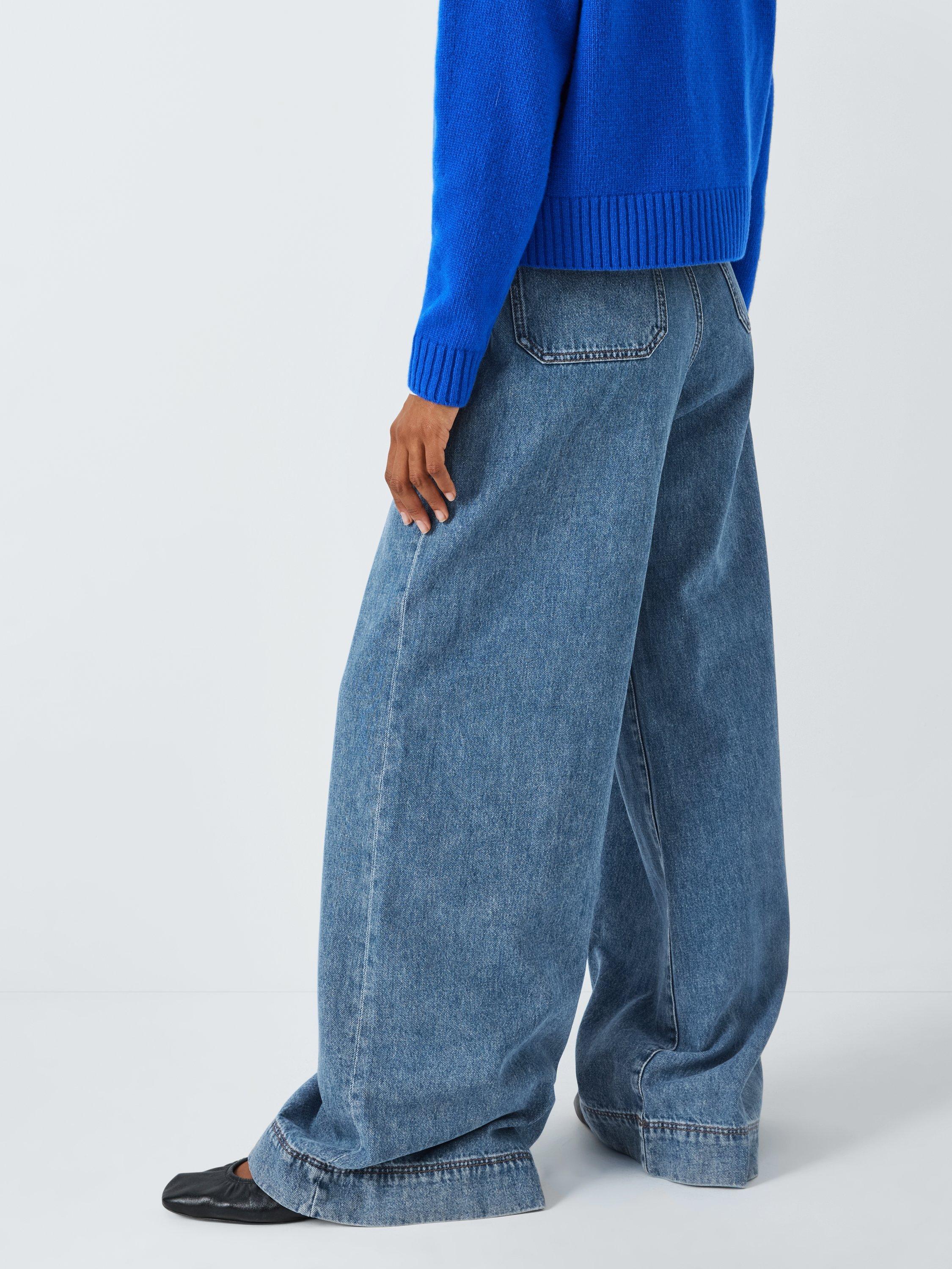 Weekend MaxMara Vega Wide Leg Jeans, Navy