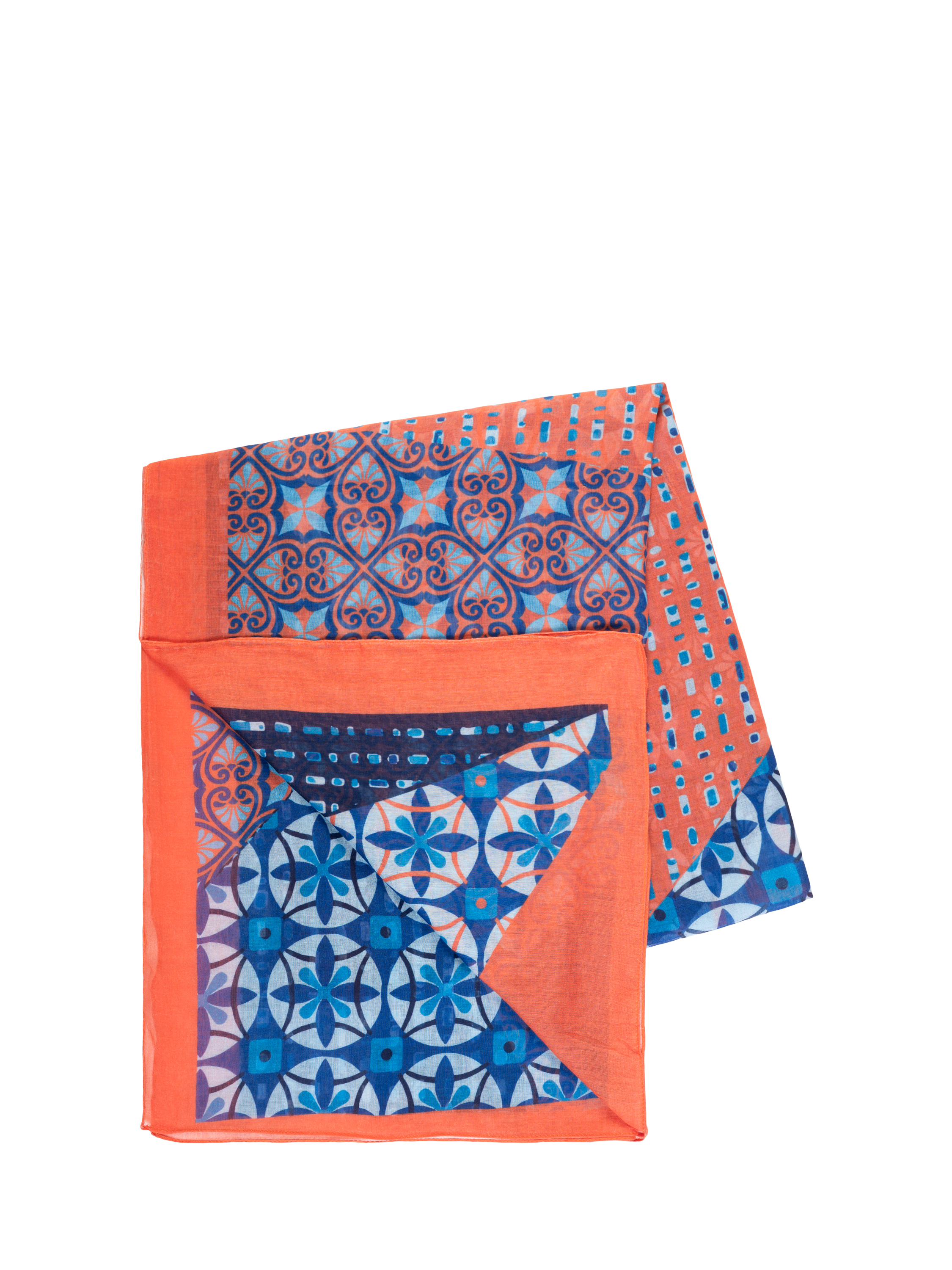 Product image 3 of 5, which shows chesca Patchwork Tile Scarf, Multi