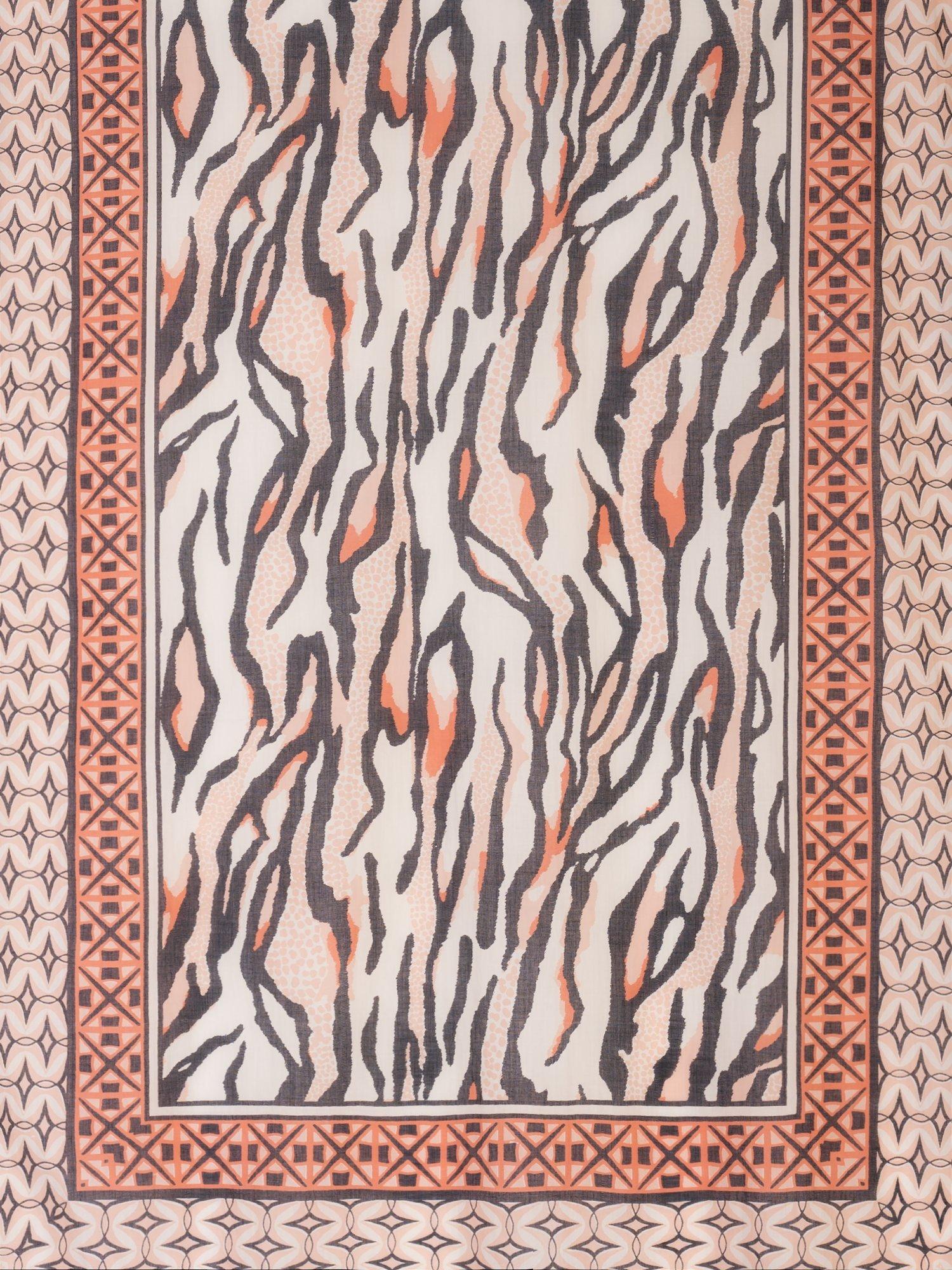 Product image 2 of 3, which shows chesca Mosaic Border Scarf, Multi