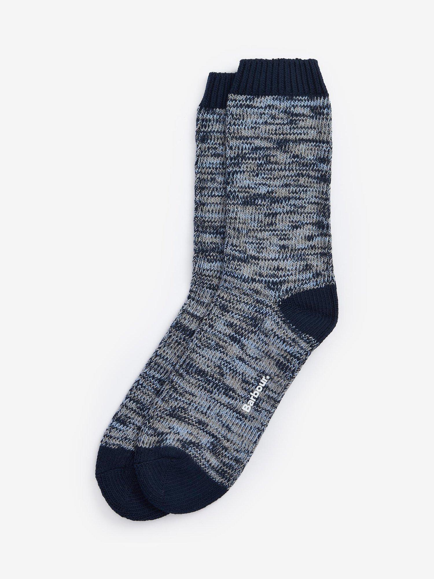 Barbour Bedrock Bed Socks, Navy Mix