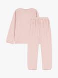 Petit Bateau Kids' Velour Pyjama Set, Saline Pink