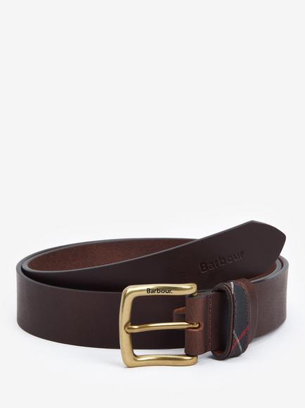 Barbour Esk Leather Belt, Brown, Brown